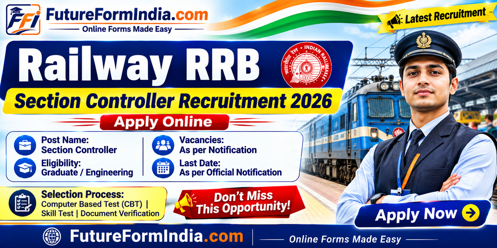 Railway RRB Section Controller Recruitment 2026 Apply Online