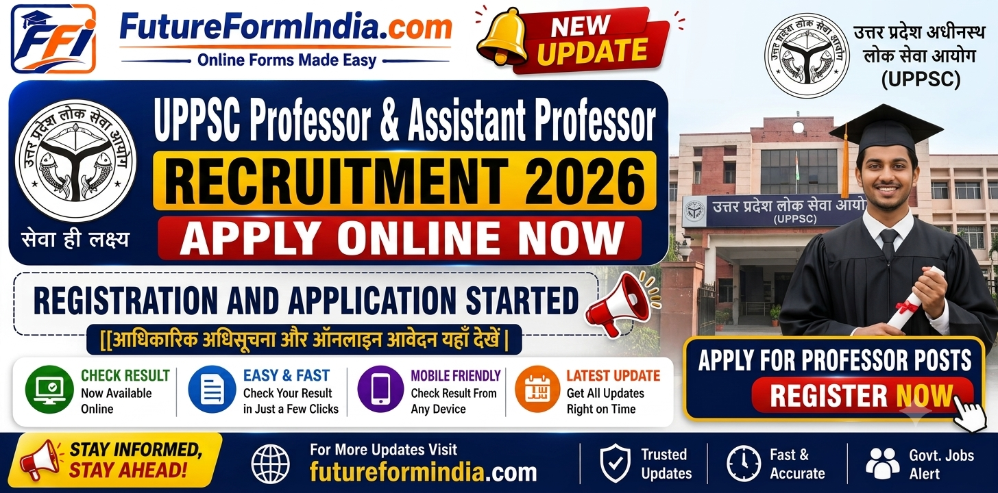 UPPSC Professor & Assistant Professor Recruitment 2026 – Apply Online